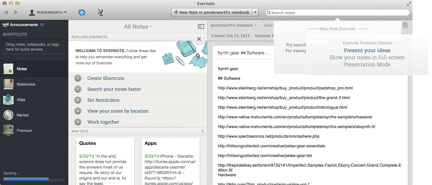 Evernote Mac